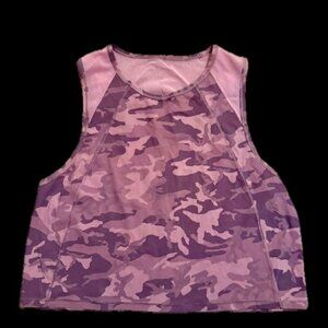 Lululemon Pink Camo Sleeveless Mesh Top Womens Size 6